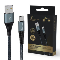 Cabo Extralink Smart Life USB Tipo A para Tipo C, Preto,...
