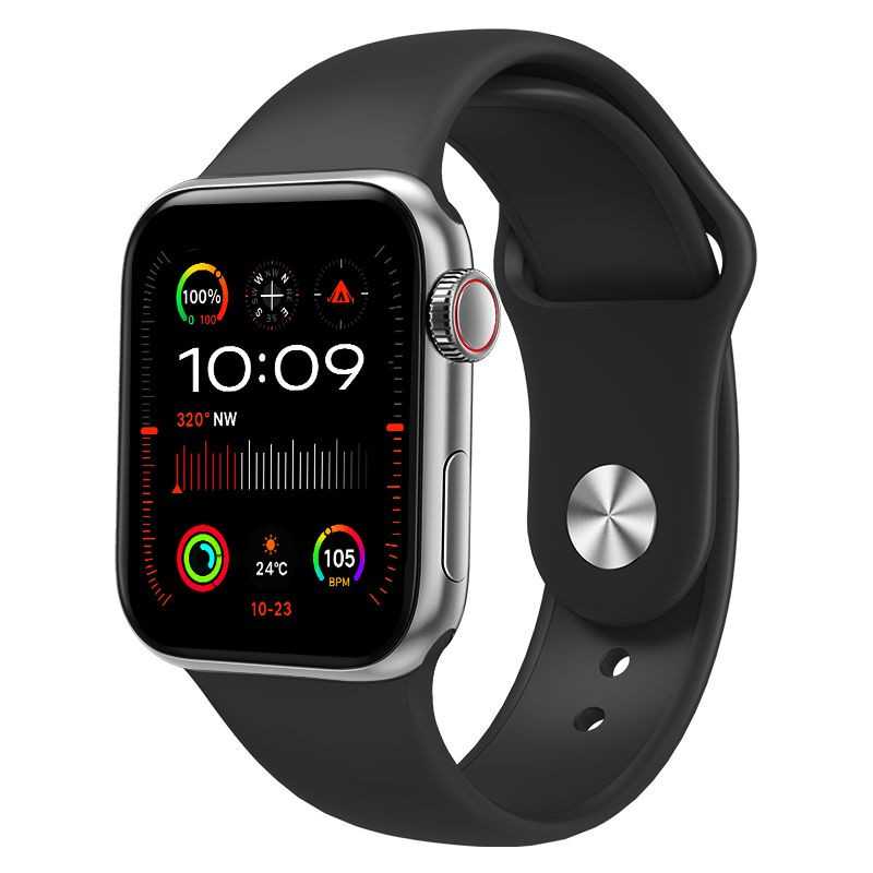 EXTRALINK LIFESTYLE SMARTWATCH WATCH9 SILVER CASE + BLACK/PINK BAND - Immagine 3