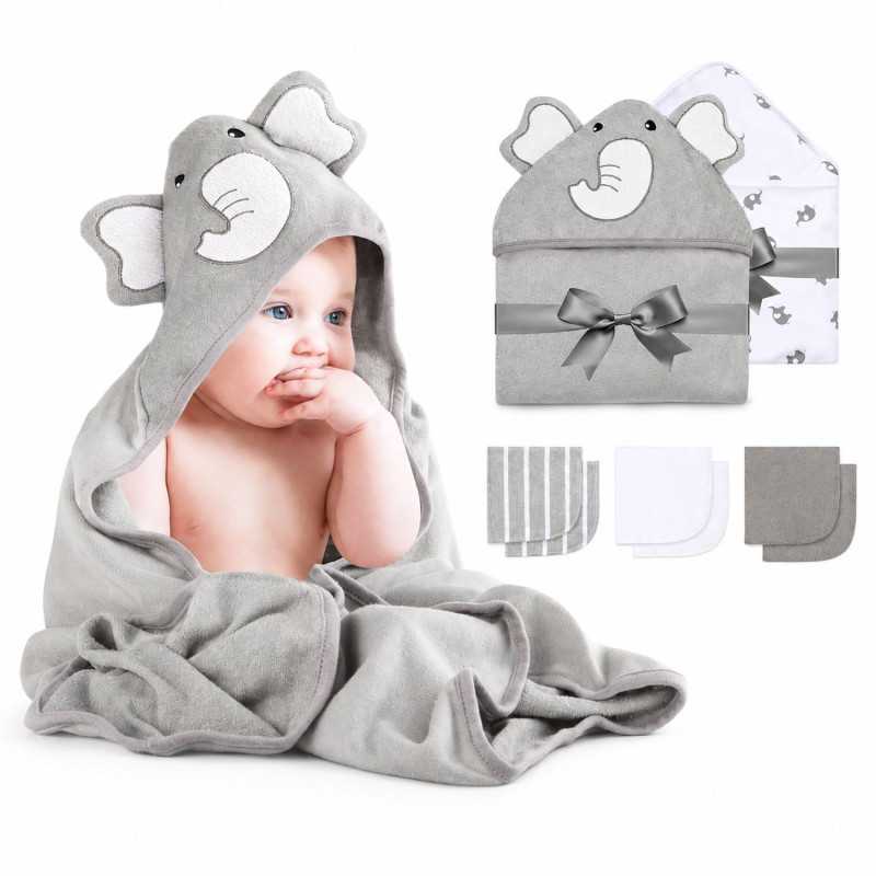 Momcozy WC014 | Ręcznik dla niemowlaka | Motyw Słonika