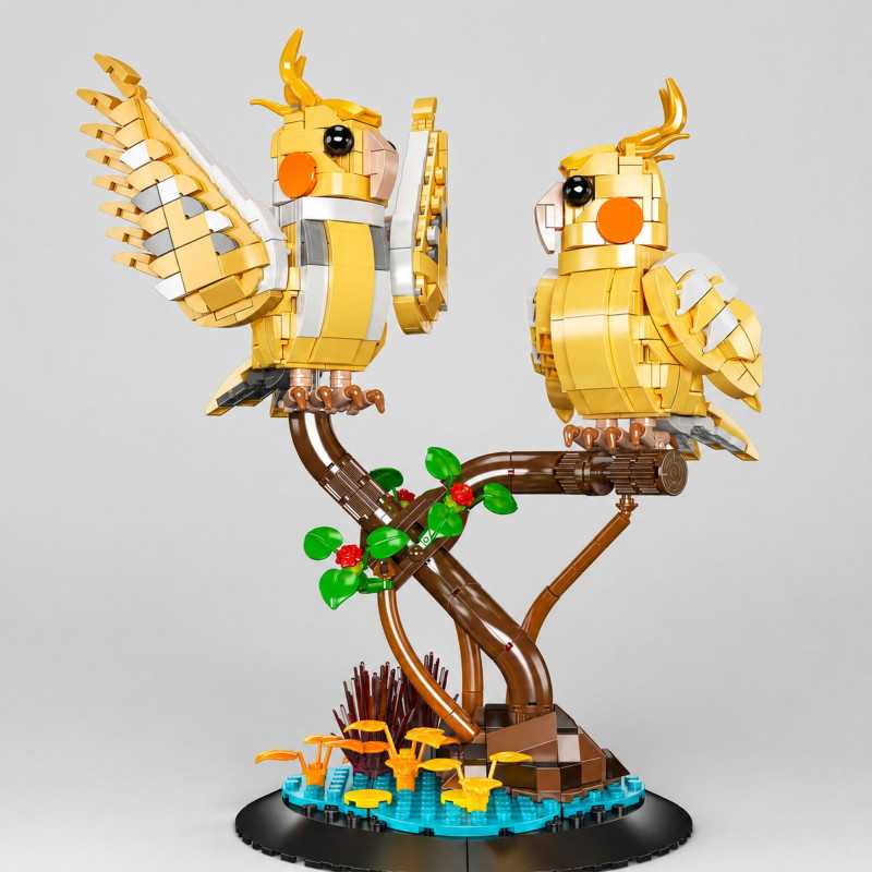 MOULD KING 10150 BLACK-CAPPED LORY BUILDING SET | 1,052 PIECES - Imagem 2