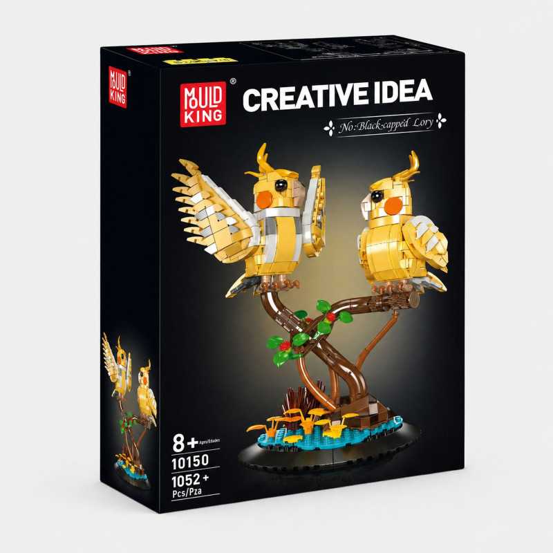 MOULD KING 10150 BLACK-CAPPED LORY BUILDING SET | 1,052 PIECES - Imagem 3