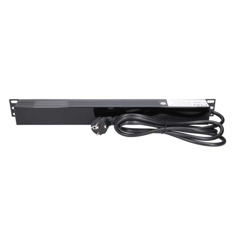 Extralink EXPDU7EU SW | Enchufe multiple | 19" 1U, enchufes 7 EU, con switch, 2m - Imagen 4