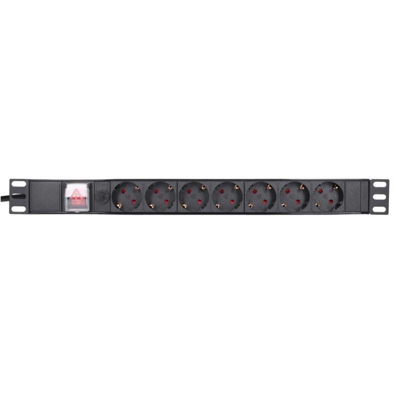 Сетевой фильтр Extralink EXPDU7EU SW, 19" 1U, 7 розеток EU, с выключателем, 2м - Изображение 5