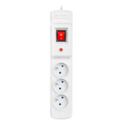 Armac Multi M3 | Regleta de enchufes | sistema antisobretensiones, 3 tomas, 5m de cable, gris - Imagen 2