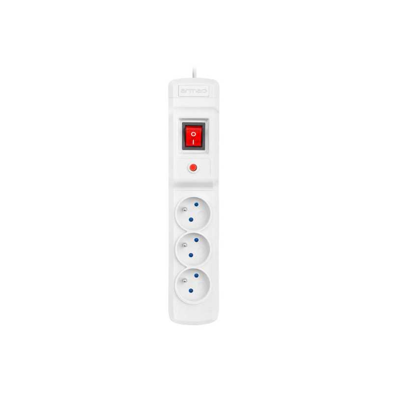 Armac Multi M3 | Regleta de enchufes | sistema antisobretensiones, 3 tomas, 5m de cable, gris - Imagen 2