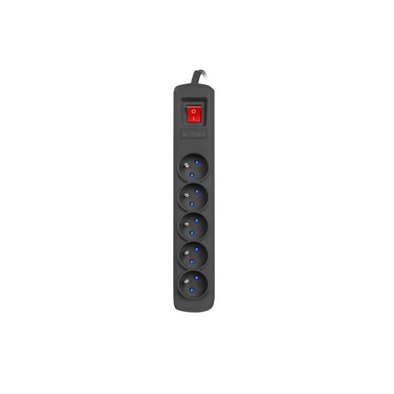 Armac R5 | Regleta de alimentación | sistema antisobretensiones, 5 tomas, cable de 5 m, negro - Imagen 2