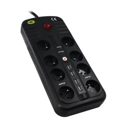 Přepěťov&aacute; ochrana Orvaldi ORV-8PL 4xUSB2.0, 3000J, 8...