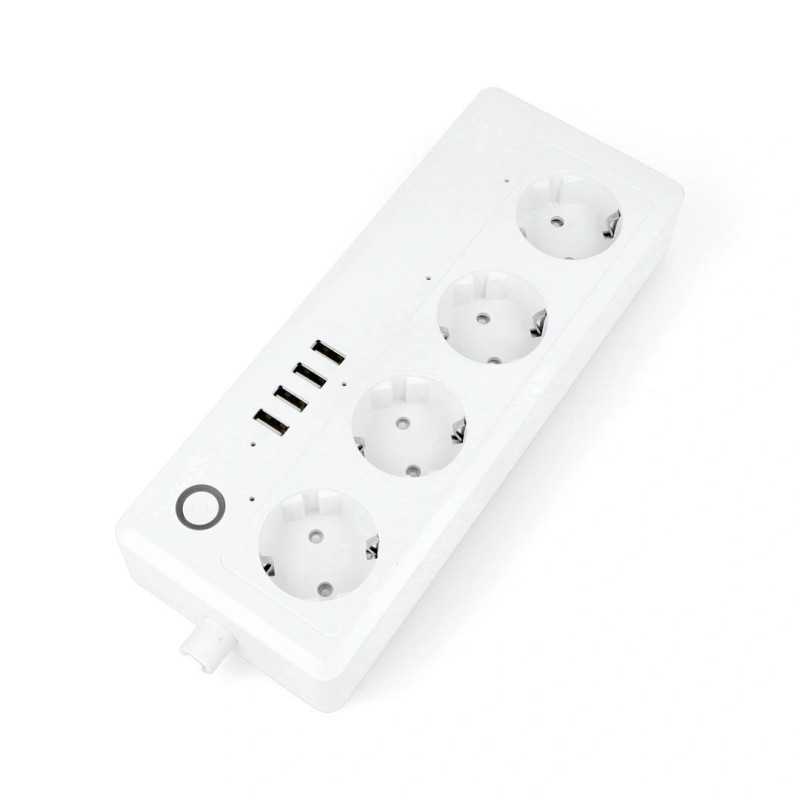 Умная сетка питания Extralink Smart Life WiFi, 4x 230V + 4x USB - Умная розетка, Tuya