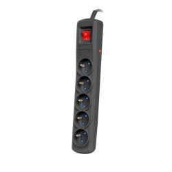 ARCON R5 PROTECTING POWER STRIP 5X SOCKETS, 5M CABLE, BLACK