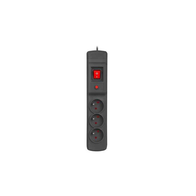 ARCON M3 PROTECTING POWER STRIP 3X SOCKETS, 5M CABLE, BLACK - Immagine 2