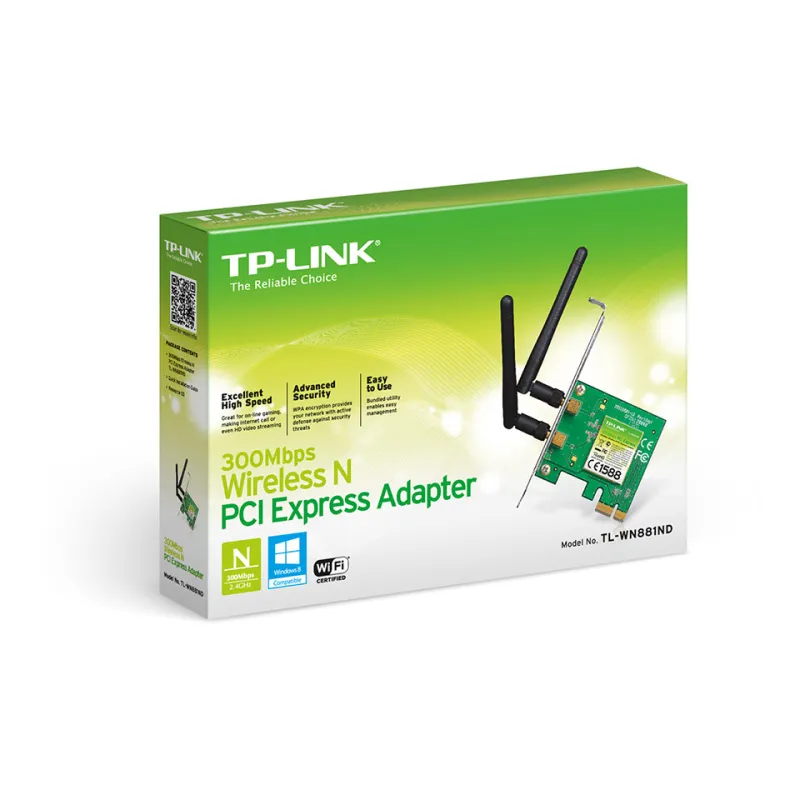 TP-Link TL-WN881ND | WiFi Network adapter | N300, PCI Express, 2x 2dBi - Image 2