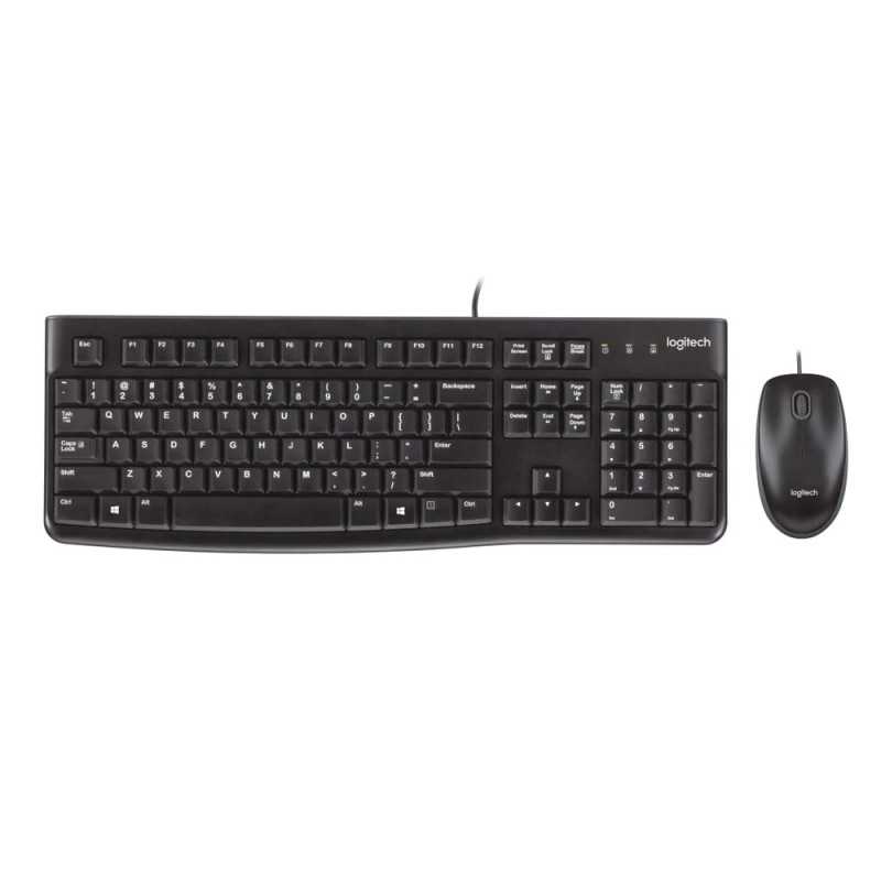 Logitech MK120 Tastatur- und Maus-Set, Schwarz