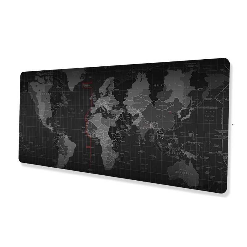 EXTRALINK PODKŁADKA POD MYSZ KLAWIATURĘ NA BIURKO GAMINGOWA DUŻA MAPA ŚWIATA CIEMNA 30X80-1073 - Immagine 2