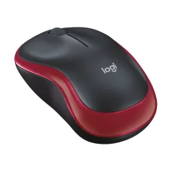 Logitech M185 Rote optische Maus, Kabellos, 1000dpi