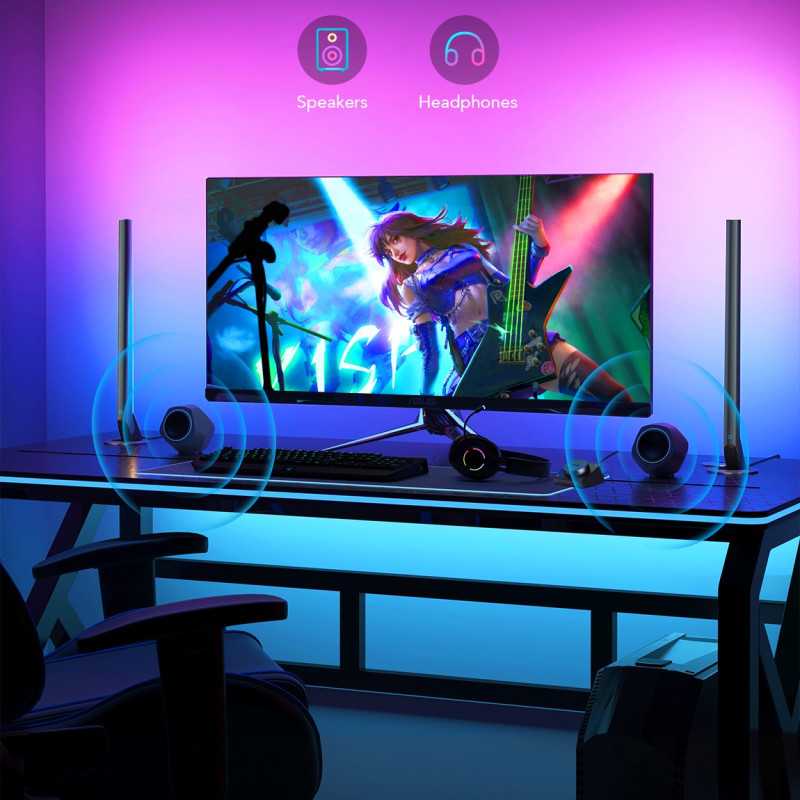 Govee H6047 Gaming Light Bars | LED Light Bars | RGBIC, Wi-Fi, Alexa, Google Assistant - Image 4