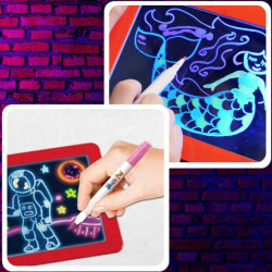 Tablet Mágico para Crianças Extralink Neon Magic Pad, Vermelho - Imagem 3