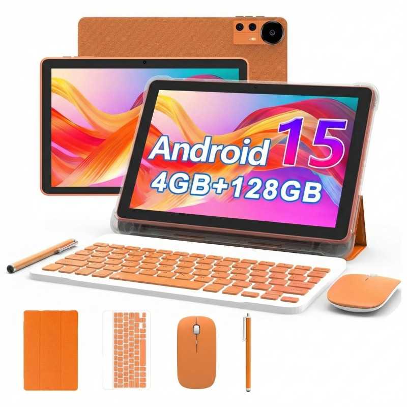 Extralink Tablet CP31 4GB RAM+128GB Orange | Tablet | Android 15, 2Mpx+8Mpx, 6000mAh, 1280x800px, klawiatura, mysz, rysik
