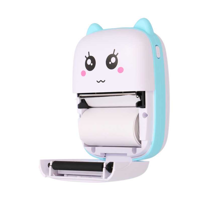 Extralink EPP-002 Niebieska | Mini drukarka termiczna | Bluetooth, USB-C, 1200 mAh, 210 dpi - Zdjęcie 6
