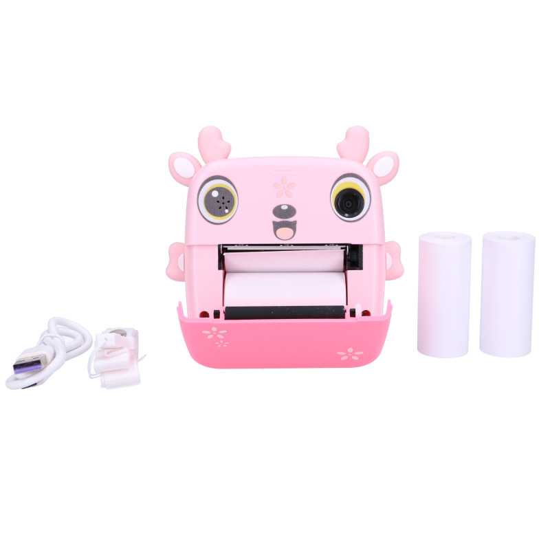 Pembe Termal Yazıcı EPP-005 + Extralink Termal Kağıt 3 Rulo Set, Geyik - Görsel 9