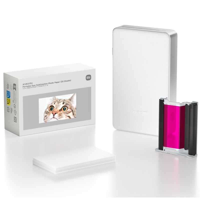 XIAOMI PORTABLE DYE-SUBLIMATION PHOTO PAPER (20 SHEETS), BHR082NGL, 66643