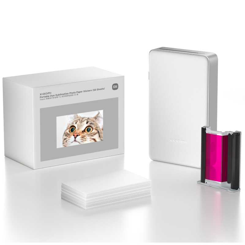 XIAOMI PORTABLE DYE-SUBLIMATION PHOTO PAPER STICKERS (50 SHEETS)