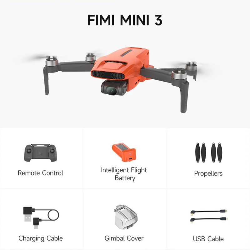 FIMI Mini 3 Standard | Dron | 4K, 2.4GHz, 5.7GHz, GPS, zasięg 9km - Zdjęcie 4