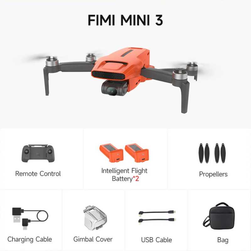 FIMI Mini 3 Combo | Dron | 4K, 2.4GHz, 5.7GHz, GPS, zasięg 9km - Zdjęcie 4