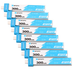 BetaFPV BT2.0 300mAh confezione da 8 | Kit batteria per drone 1S | 3,8 V, 300 mAh - Immagine 2