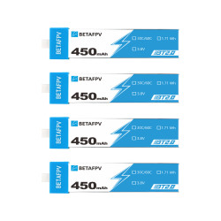 BetaFPV BT2.0 450mAh pacote de 4 | Kit de bateria para...