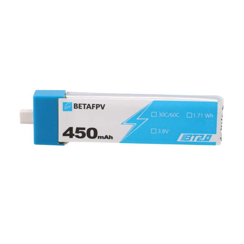 BetaFPV BT2.0 450mAh confezione da 4 | Kit batteria per drone 1S | 3,8 V, 450 mAh - Immagine 3