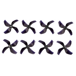 H&eacute;lices para dron Gemfan 2020 de quatro l&acirc;minas pretas, 8...