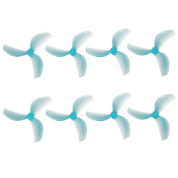 Gemfan 45mm Blaue Drei-Blatt Drohnenpropeller, 8 St&uuml;ck