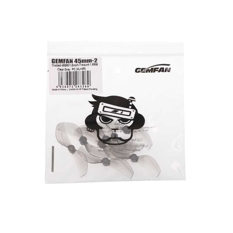 Hélices para drones Gemfan 45mm de duas lâminas cinzas, 8 peças - Imagem 3