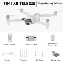 FIMI X8 Tele Max Standard | Dron | 4K 60fps, 2.4GHz, 5GHz, GPS, zasięg do 20km - Zdjęcie 2