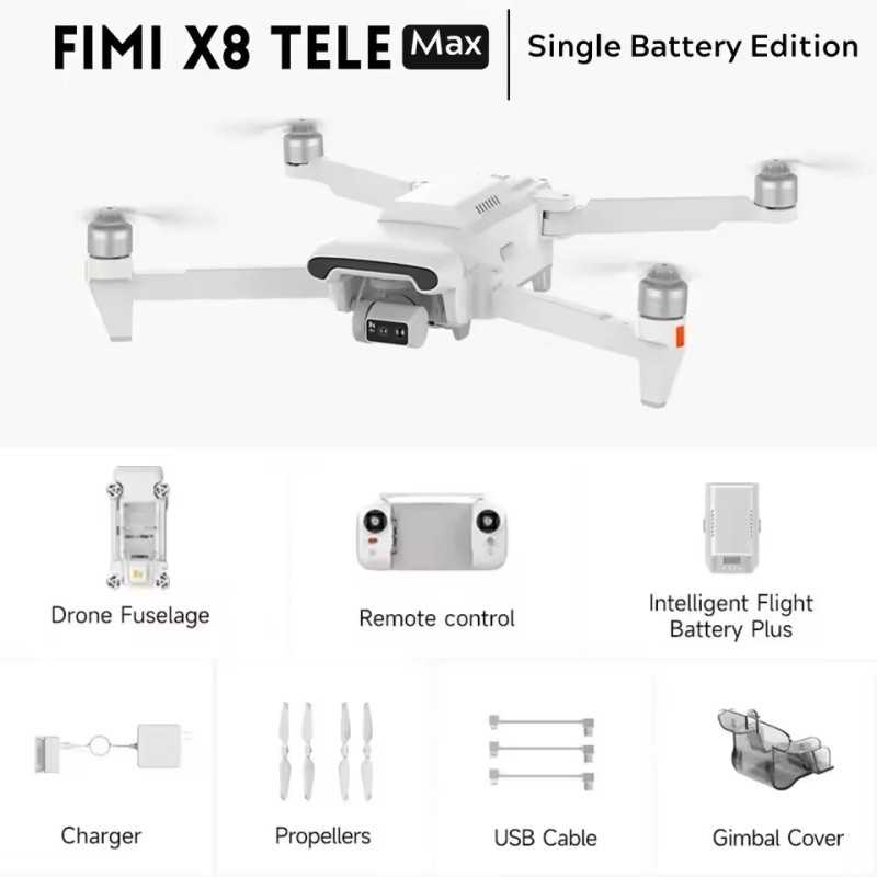 FIMI X8 Tele Max Standard | Dron | 4K 60fps, 2.4GHz, 5GHz, GPS, zasięg do 20km - Zdjęcie 2