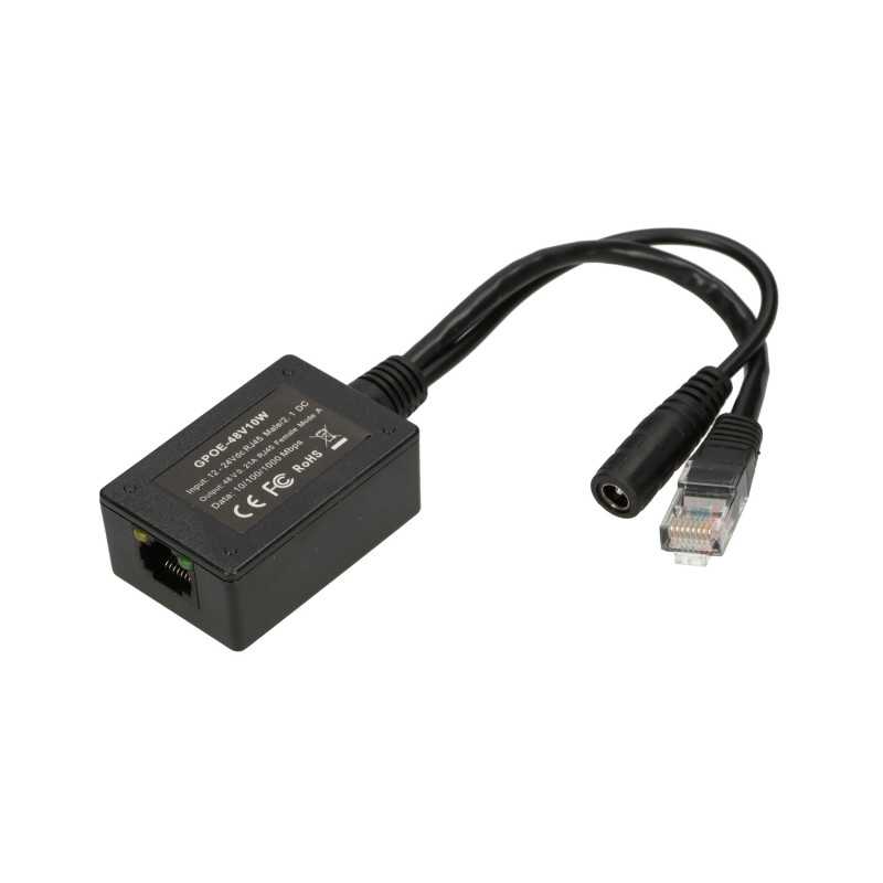 Extralink 1 porta | PoE Inverter | 1x 1000 Mb / s RJ45 / entrada Jack 10-30V, saída 48V - Imagem 2