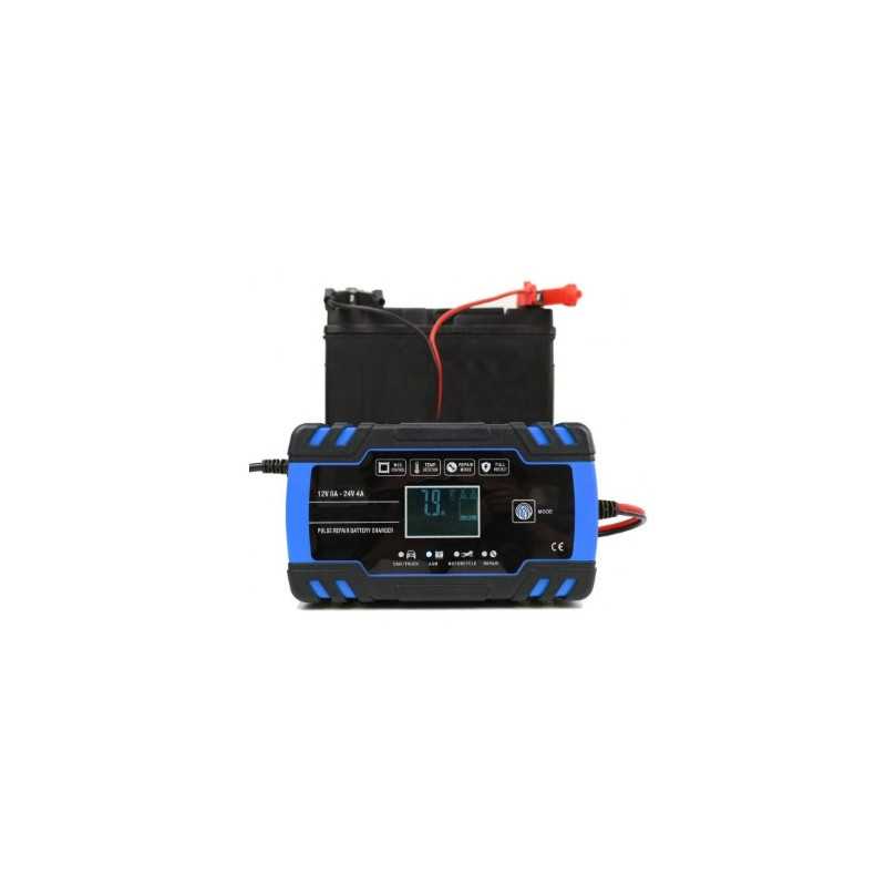 Automatický nabíječ Extralink pro akumulátor 12/24V 8A - Modrý - Obrázek 3