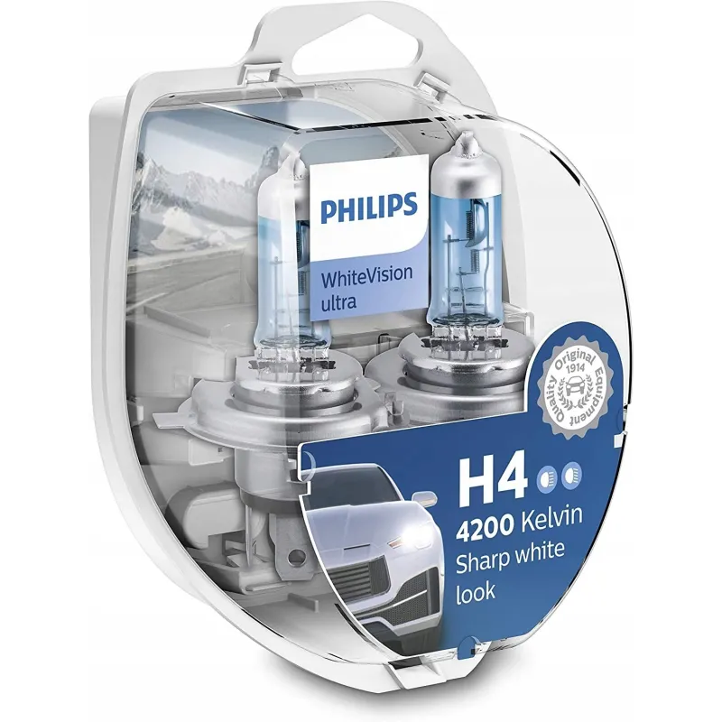 PHILIPS WHITEVISION ULTRA H4 12 V 60/55 W, 2 SZT - Изображение 3
