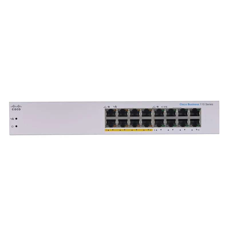 Cisco CBS110-16PP Switch 16x RJ45 1000Mb/s, 8x PoE, Desktop, Rack, unverwaltet, 64W