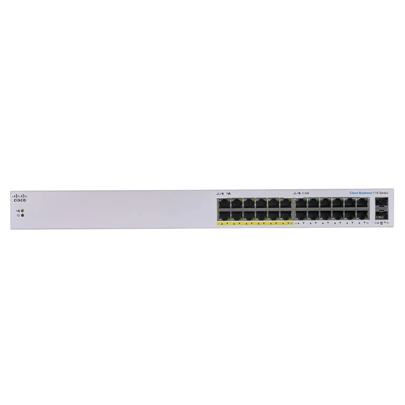 Cisco CBS110-24PP Switch 24x RJ45 1000Mb/s, 12x PoE, Desktop, Rack, No gestionado, 100W