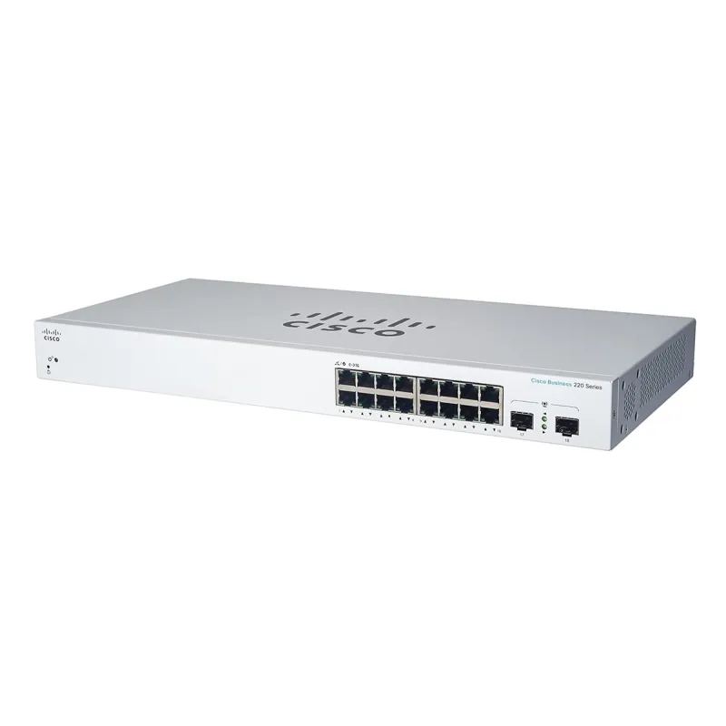 CISCO CBS220-16T-2G 16-PORT 10/100/1000 SWITCH, 2X SFP