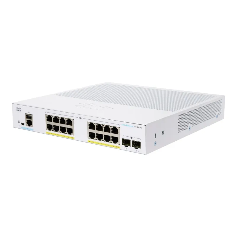 CISCO CBS250-16P-2G 16-PORT 10/100/1000 POE SWITCH, 2X SFP, 120W