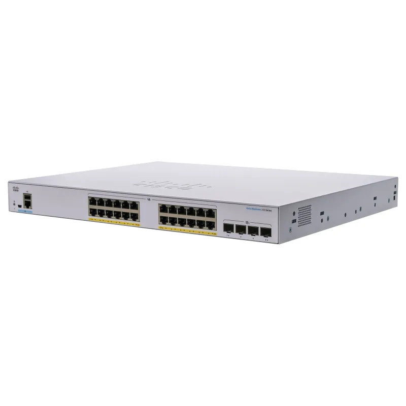 Cisco CBS250-24FP-4X Anahtar, 24x RJ45 1000Mb/s PoE, 4x SFP+, Rack, 370W