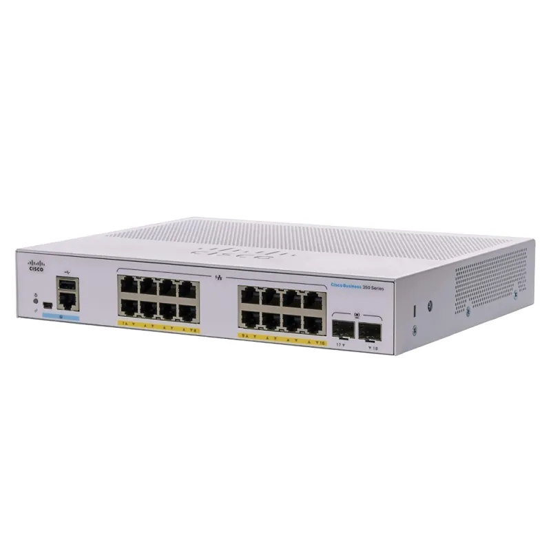 CISCO CBS350-16P-E-2G 16-PORTS 10/100/1000 POE SWITCH, 2X SFP, 120W