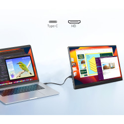 Extralink Smart Life S15 14" | Monitor portatile per laptop, telefoni e console | USB-C/mini-HDMI - Immagine 2