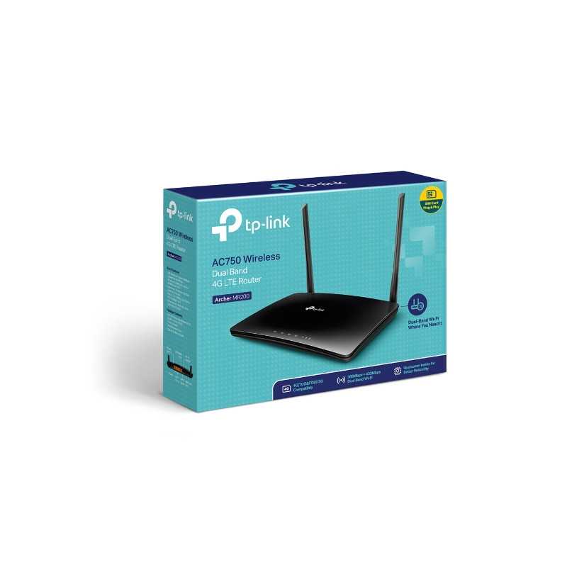 TP-Link Archer MR200 LTE Yönlendirici, AC750, Çift Bant, 4x RJ45 100Mb/s, 1x SIM - Görsel 4
