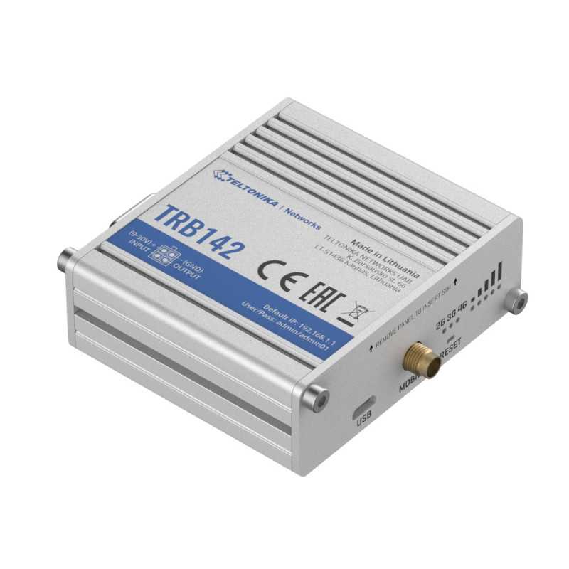 Шлюз, IoT шлюз Teltonika TRB142, LTE Cat 1, RS232, Удаленное управление - Изображение 2