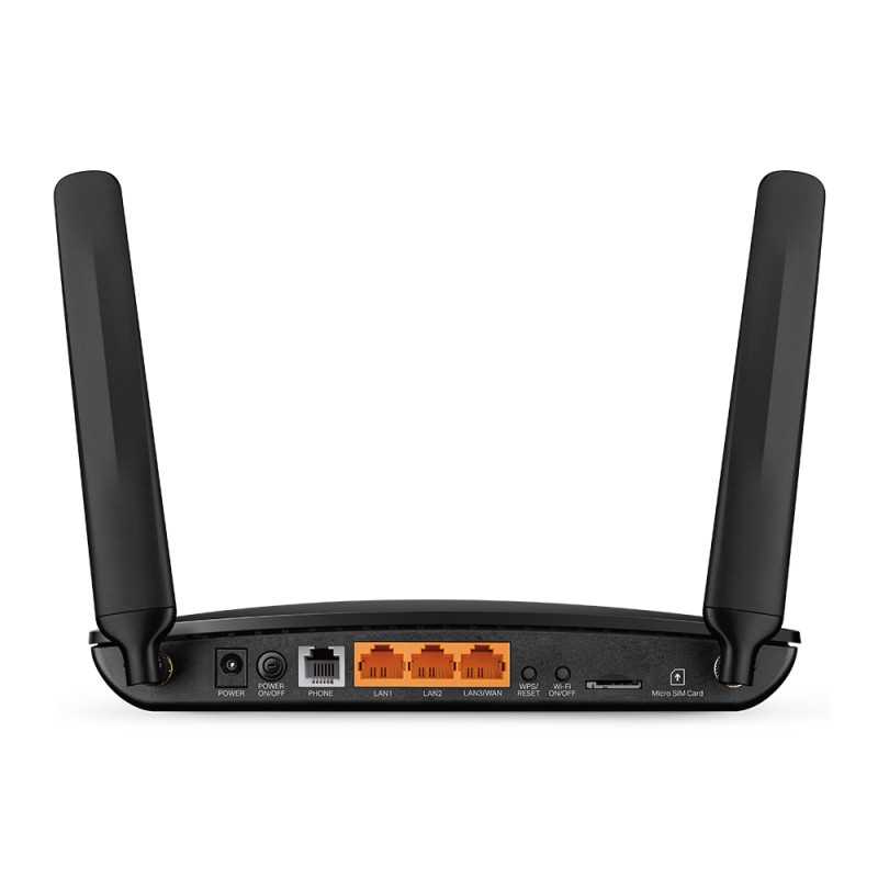 TP-Link TL-MR6500v | Router LTE | 2,4GHz, 300Mb/s, 4x RJ45 100Mb/s, 1x SIM, 1x RJ11 - Obrázek 2