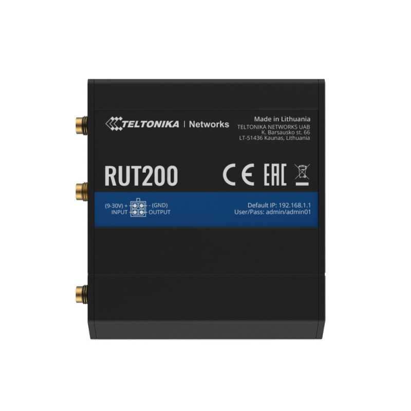 Teltonika RUT200 | Industrial LTE Router | 4G/LTE Cat.4, 2x LAN 100Mb/s WiFi 2,4GHz, RMS - Image 2