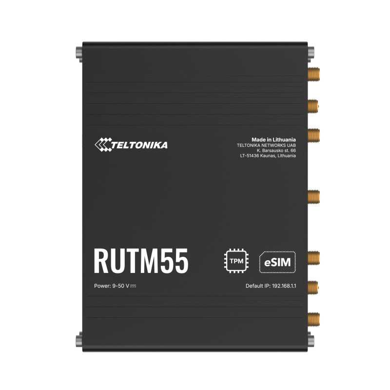 Teltonika RUTM55 | Router industrial 5G | 3,4 Gbps, LTE Cat 19, WiFi 5, 4x GbE RJ45, dual SIM/eSIM - Imagem 3
